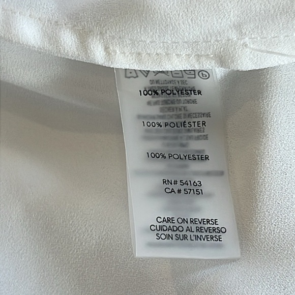 Calvin Klein Tie-neck Ruffled Cap-sleeve Blouse In White Size L - Picture 11 of 11